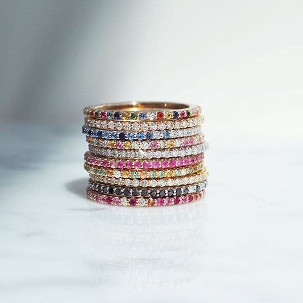 K18WGブラックダイヤモンド/ダイヤモンドリング | ポンテヴェキオ公式