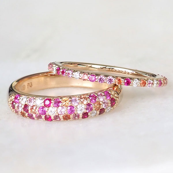 K18PGルビー/カラーサファイア/ダイヤモンドリング | ポンテヴェキオ