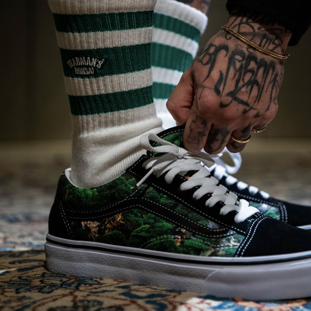 OLD SKOOL BLACK/GREEN｜TRADMAN'S BONSAI ONLINE STORE