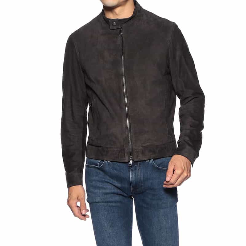 EMMETI＜エンメティ＞スエードレザー ライダースジャケット 