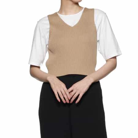 Vネックリブニットベスト（2238036）｜AURALEE(オーラリー）｜WOMEN'S