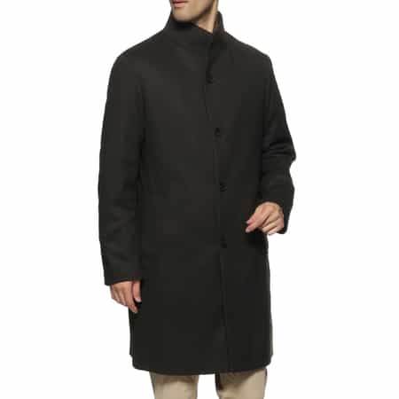 フランネルツイル素材スタンドカラーコート（2243862）｜BARNEYS NEW