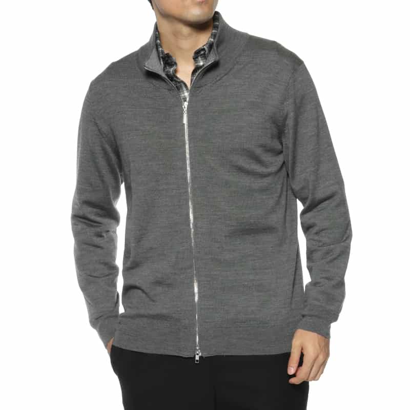 ジップアップ ウールニットカーディガン（2255566）｜BARNEYS NEW YORK