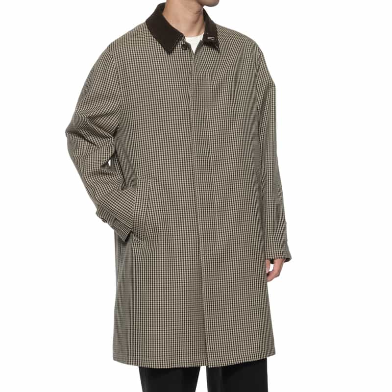 ガンクラブチェック柄ステンカラーコート（2256547）｜BARNEYS NEW