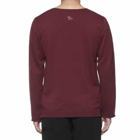 YOHJI YAMAMOTO ＜ヨウジ ヤマモト＞ 刺繍ロゴ入りニットプルオーバー