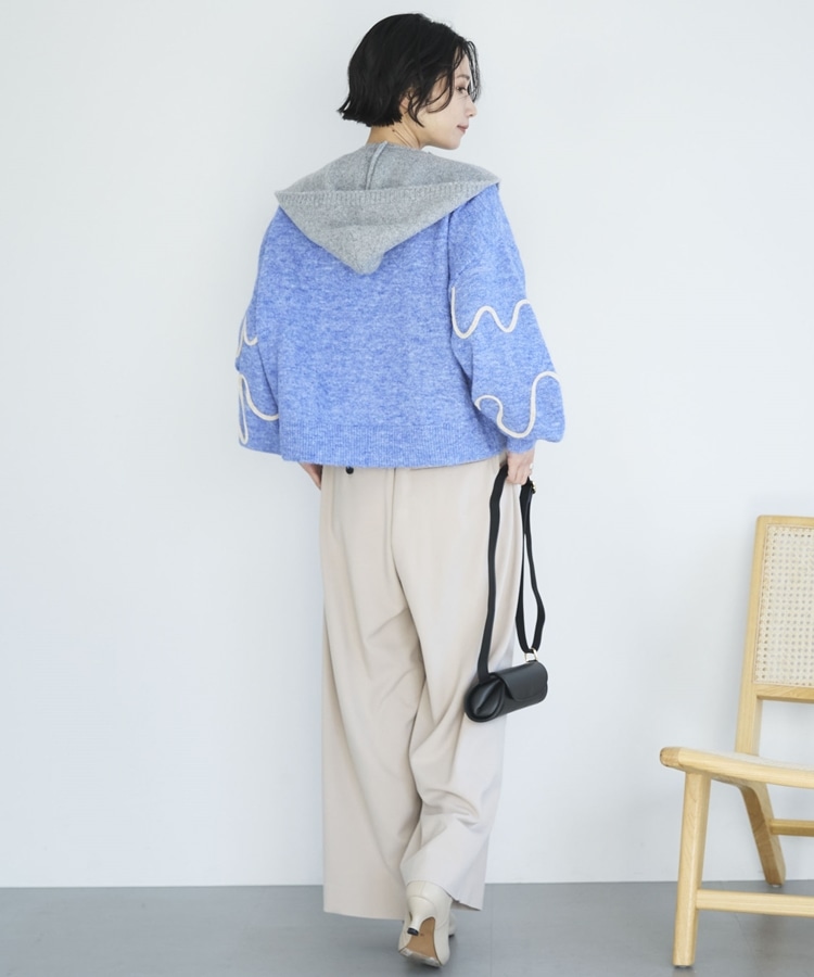 コード刺繍クロップドニットプルオーバー(F BROWN): トップス｜PMbox