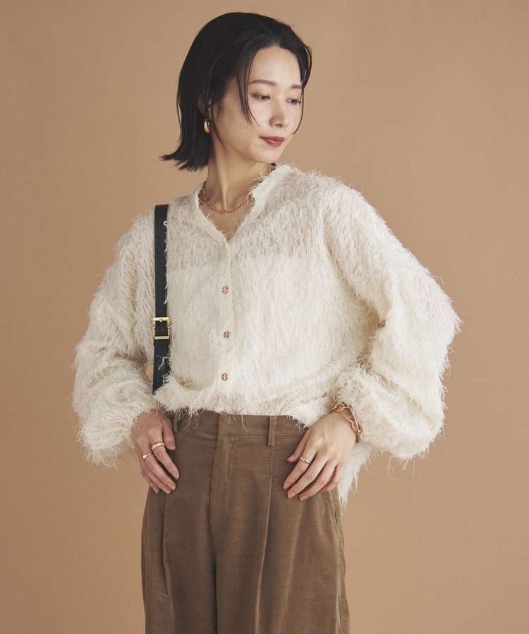 カットジャガードブラウス(F BLACK): トップス｜PMbox P&M OFFICIAL