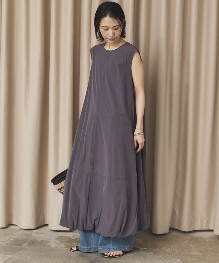 ノースリバルーンワンピース(F CHARCOAL GRAY): ワンピース｜PMbox P&M