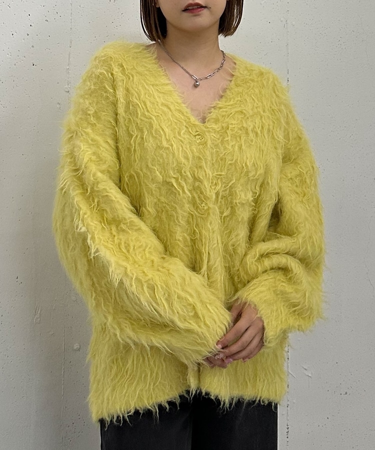 ロングシャギーミドルニットカーディガン(M GRAY): トップス｜PMbox