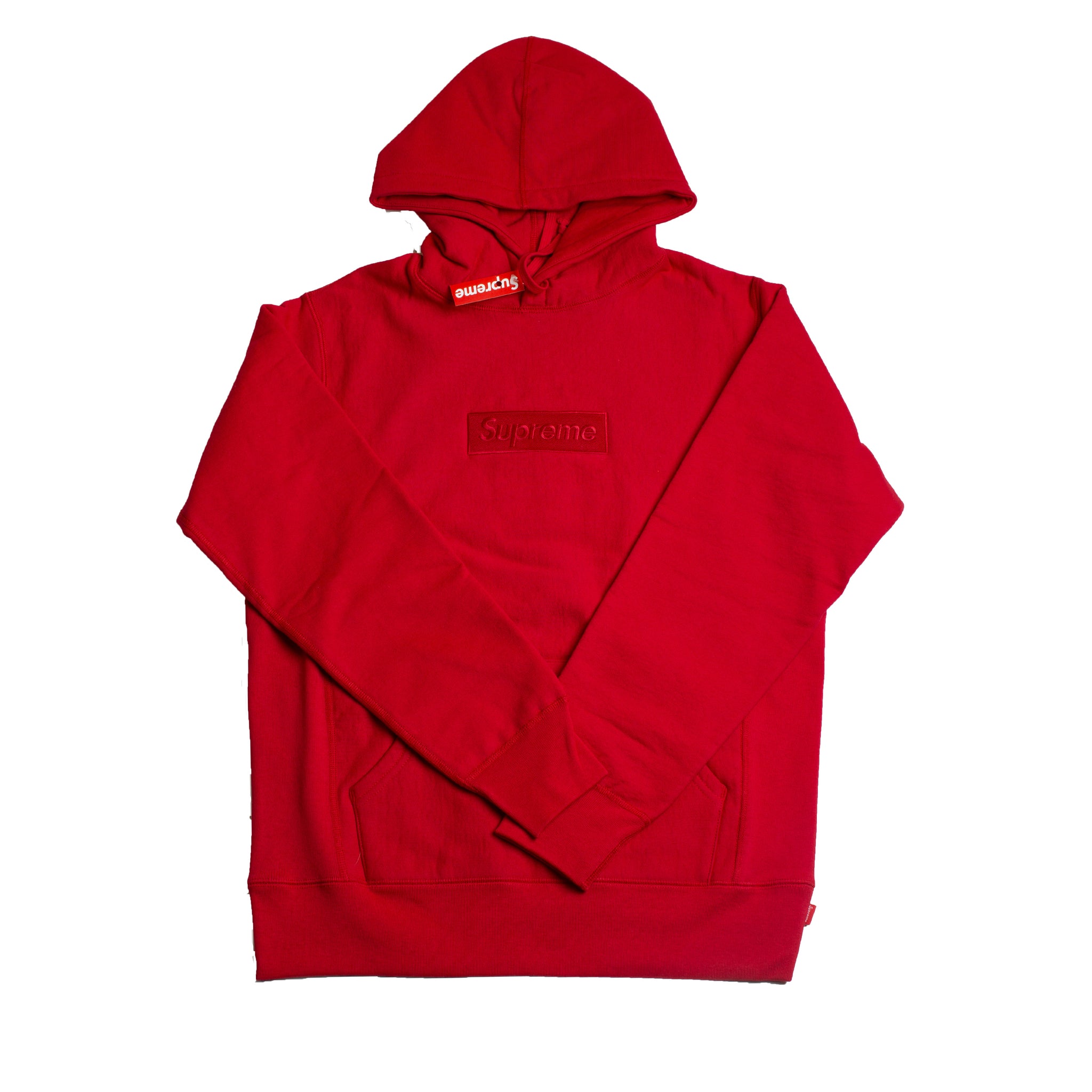 Supreme Red Tonal Box Logo Hoodie – On The Arm
