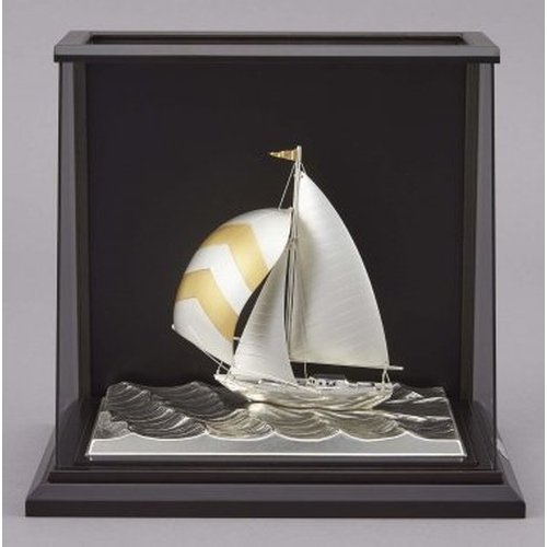 武比古 純銀製置物 ヨット 5号 スロープケース [1110310501