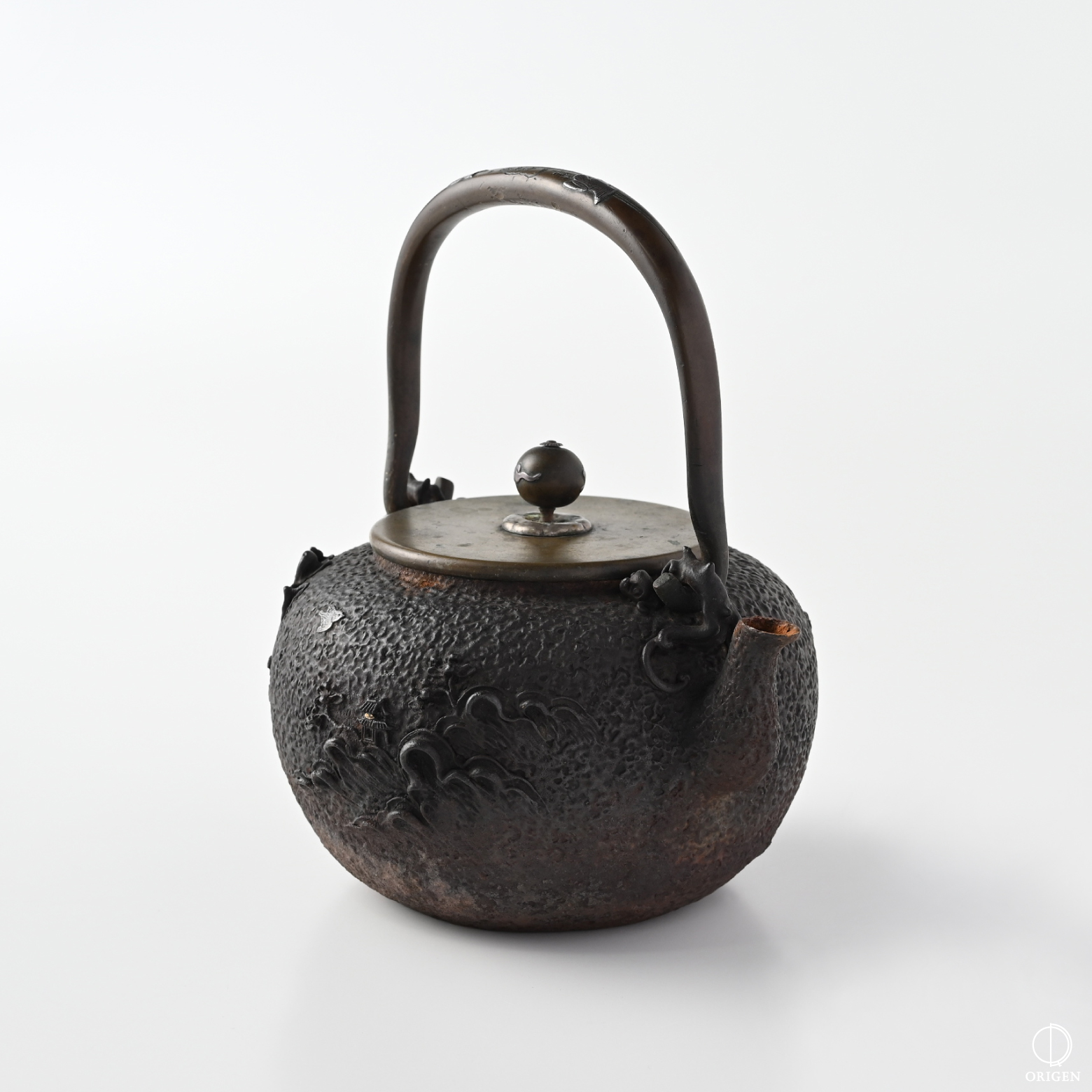 骨董品買取実例・実績 - 骨董品買取 亀文堂 象嵌鉄瓶 - ORIGEN