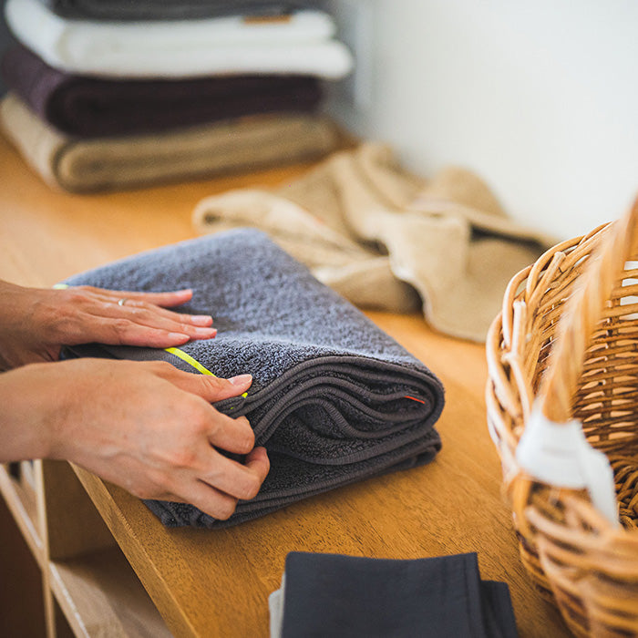 ふわふわ バスタオル1枚〈キャメル〉くすみカラー速乾 | おしゃれ