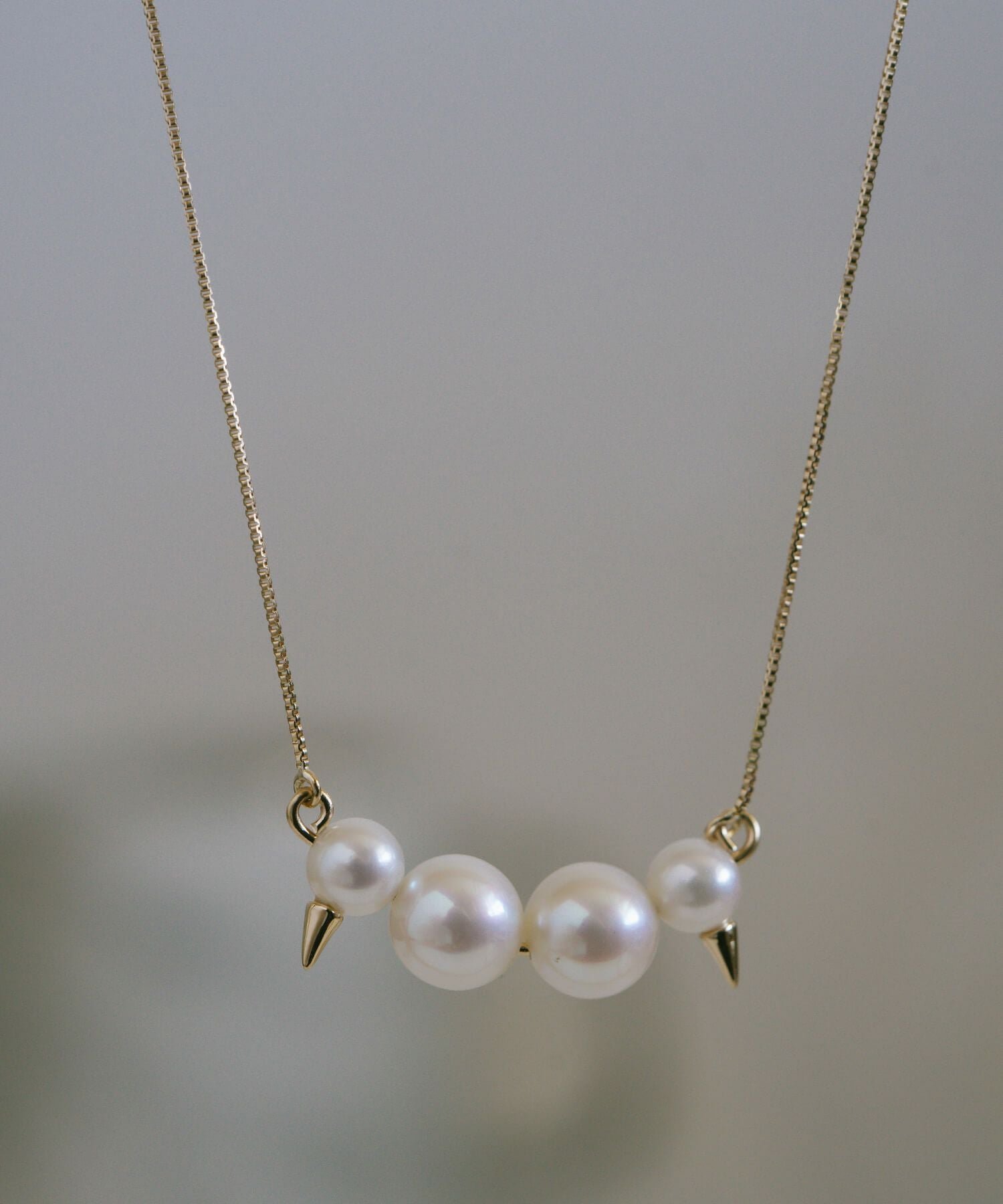 K10 Spike Studs Pearl Necklace QUATLUNE -カトルネ- | Ops.(オプス