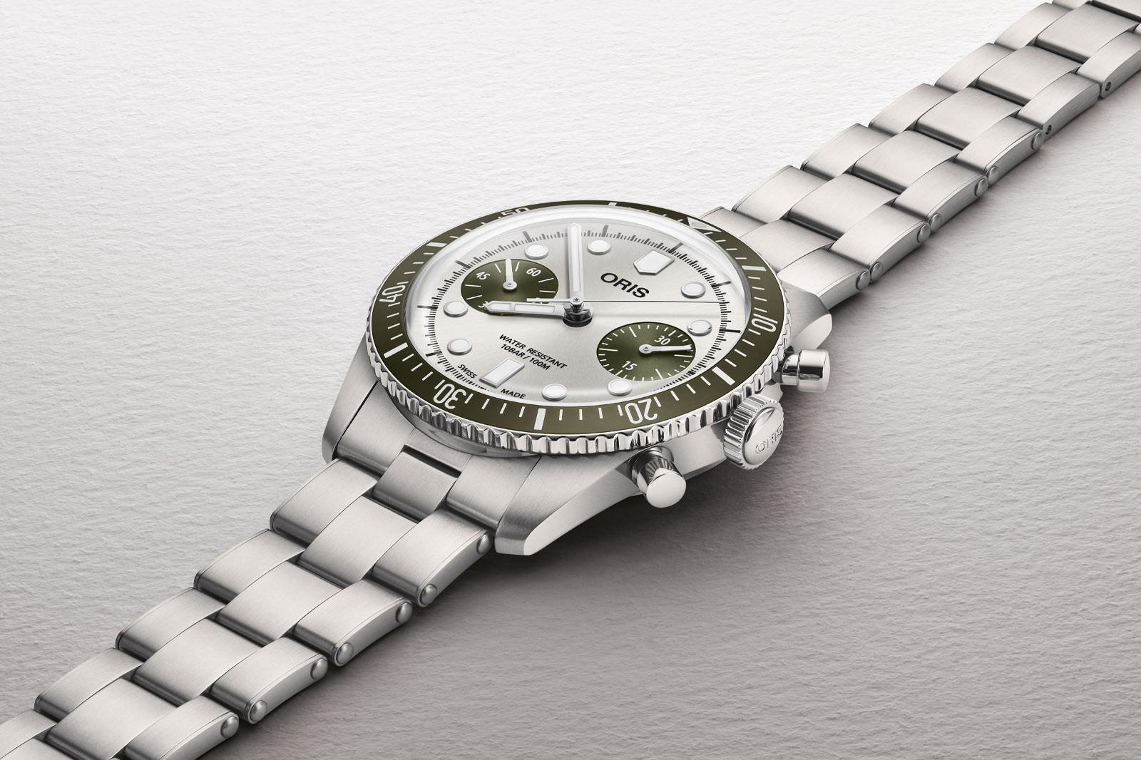 Oris Update Divers Sixty-Five Chronograph with Ocean Green Edition