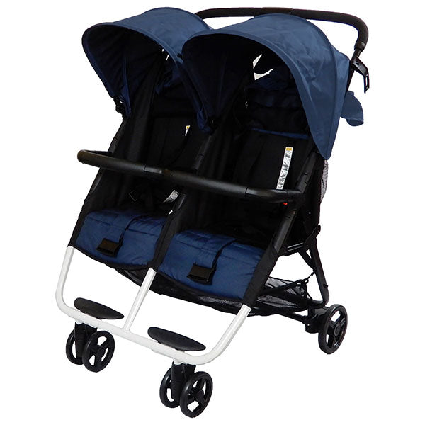 ココロン ツイン ネイビー 横型二人乗りベビーカー 双子用 2人乗り