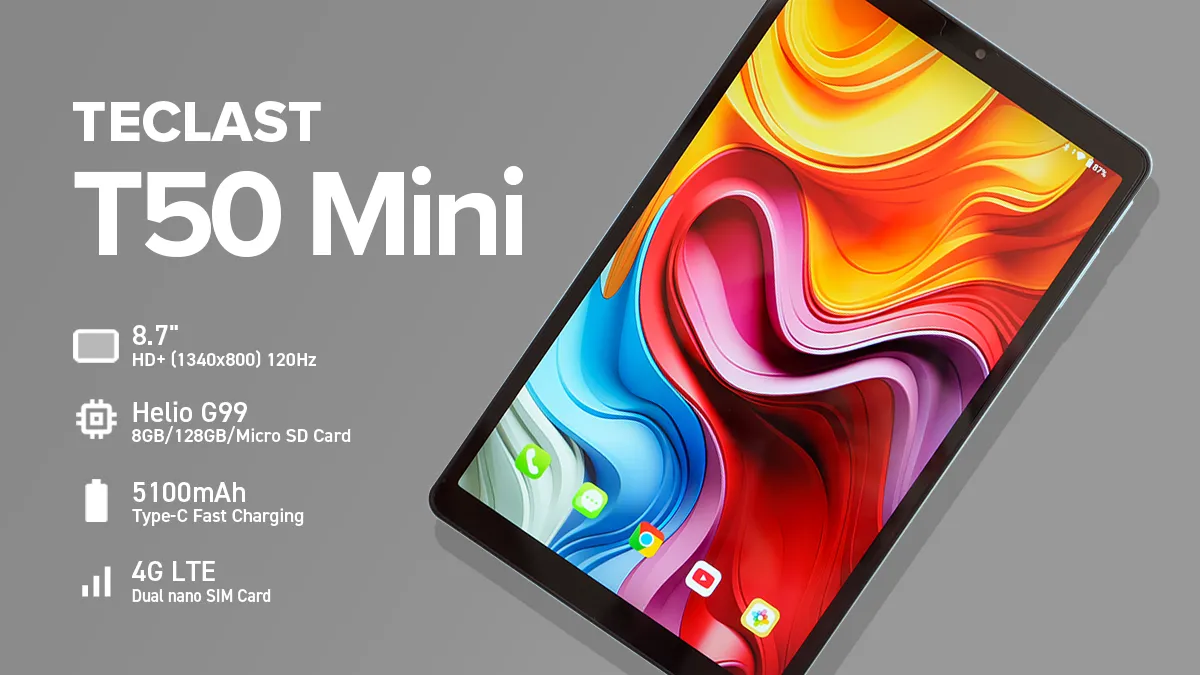 TECLAST T50 Mini レビュー：8.7インチ／Helio G99／120Hz駆動が約1.6