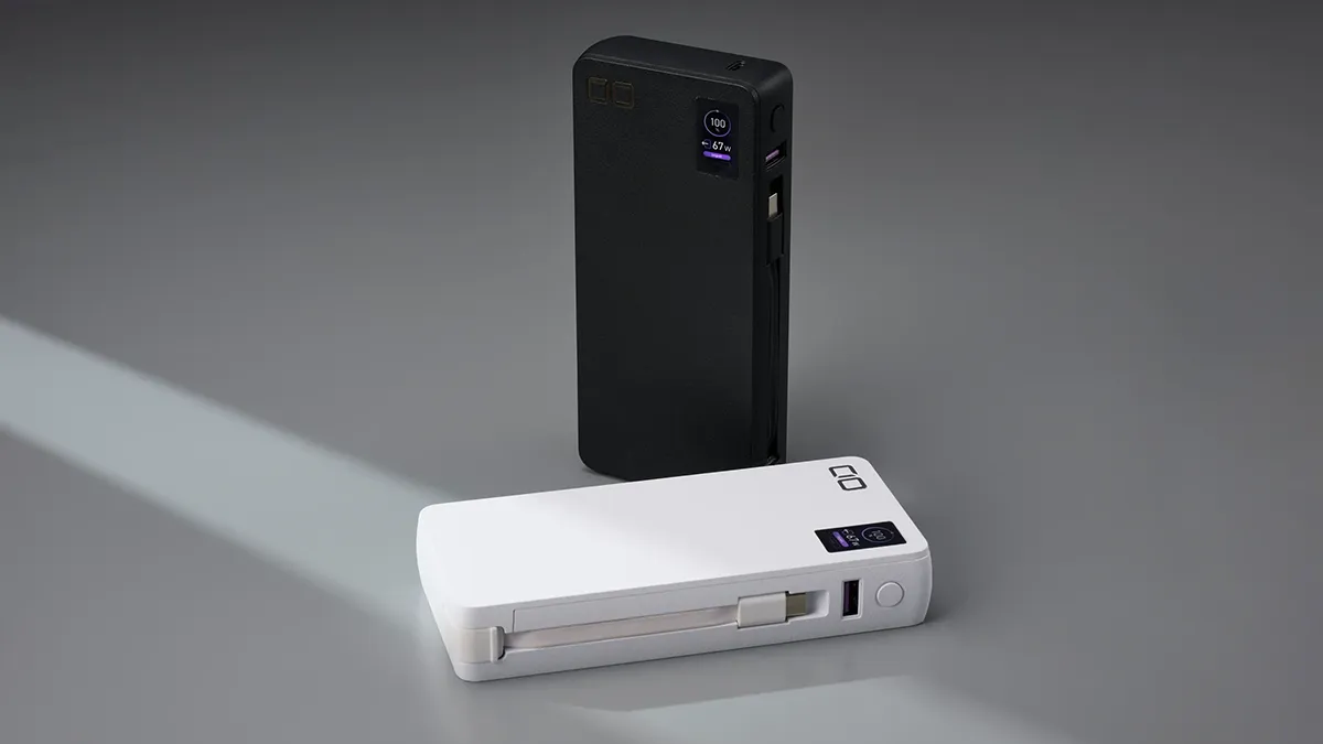 CIO、最大100W入出力対応ケーブル内蔵モバイルバッテリー「SMARTCOBY