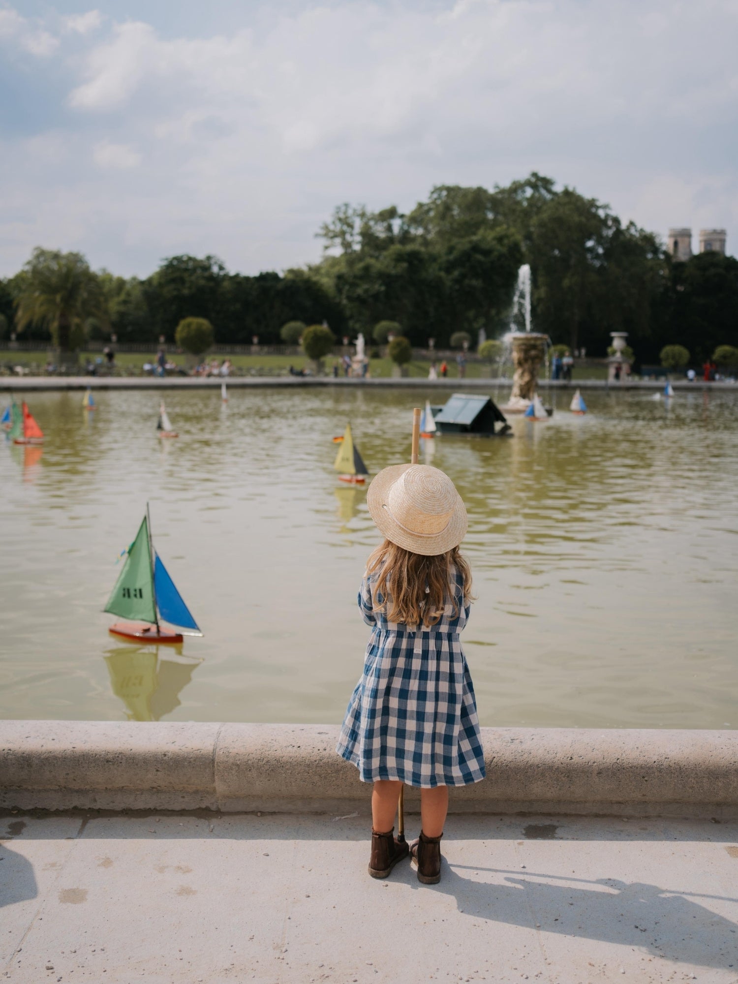 Pottery Blue Gingham Bella Dress | Organic Zoo
