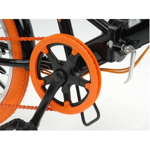 20インチ 折り畳み自転車カラータイヤモデル 外装6段変速付 ブラック