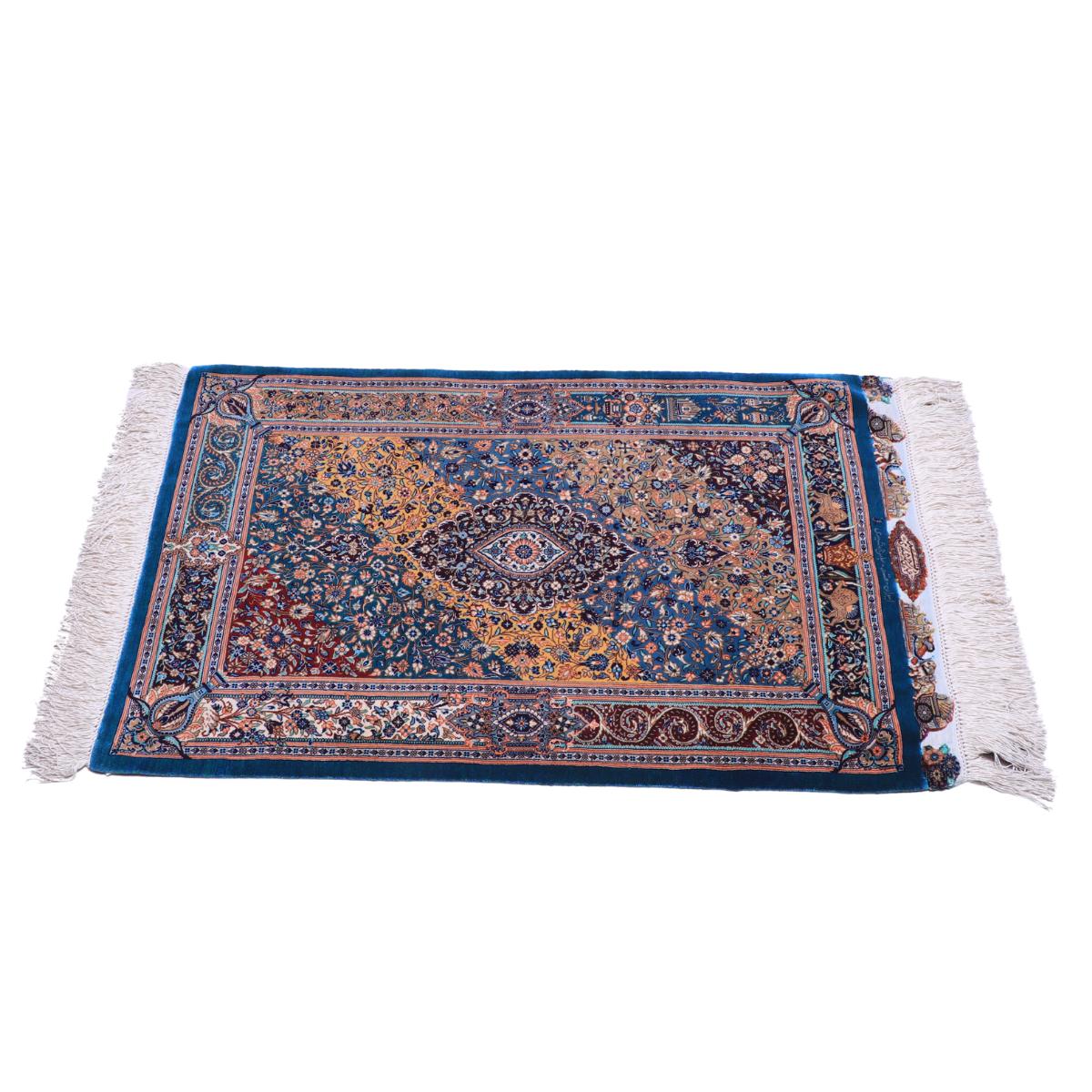 高級ペルシャ絨毯 (ジャムシーディー工房) 92×59cm（FN-70284