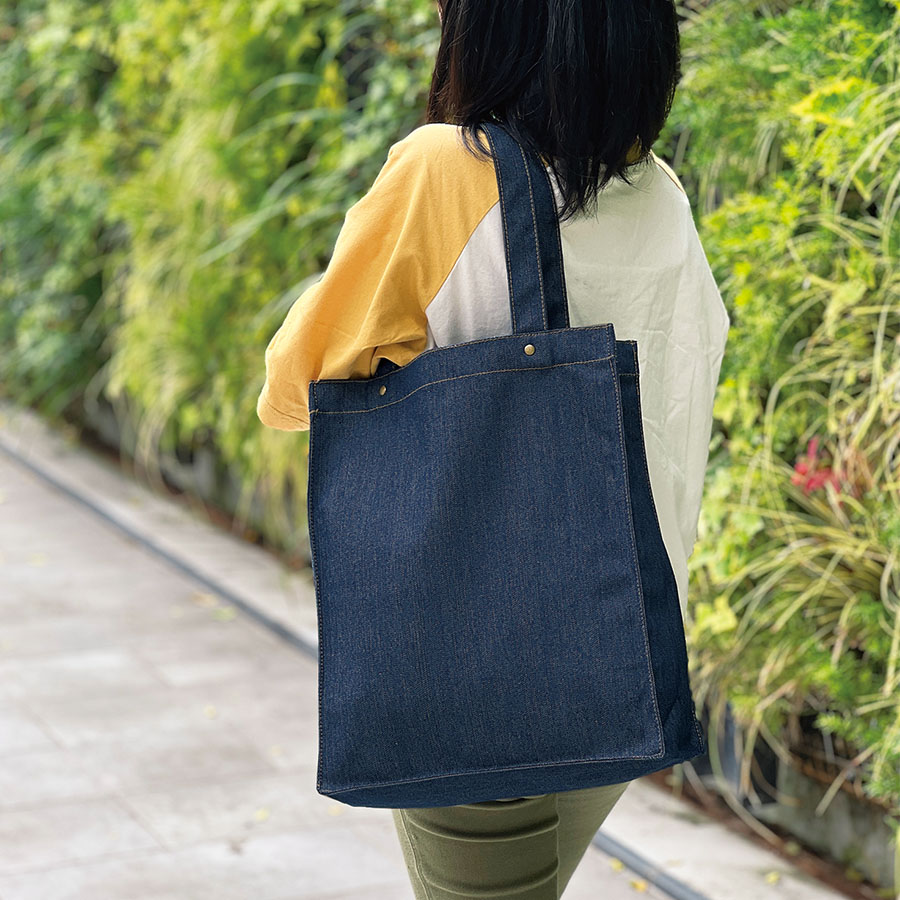 デニムボックススタッズトート インディゴ【最安値687円】｜オリジナル
