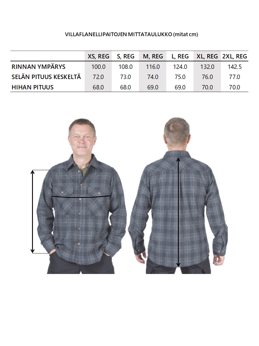 Wool flannel shirt, modern classic, Autumn Gray - ORIGOPRO Wool