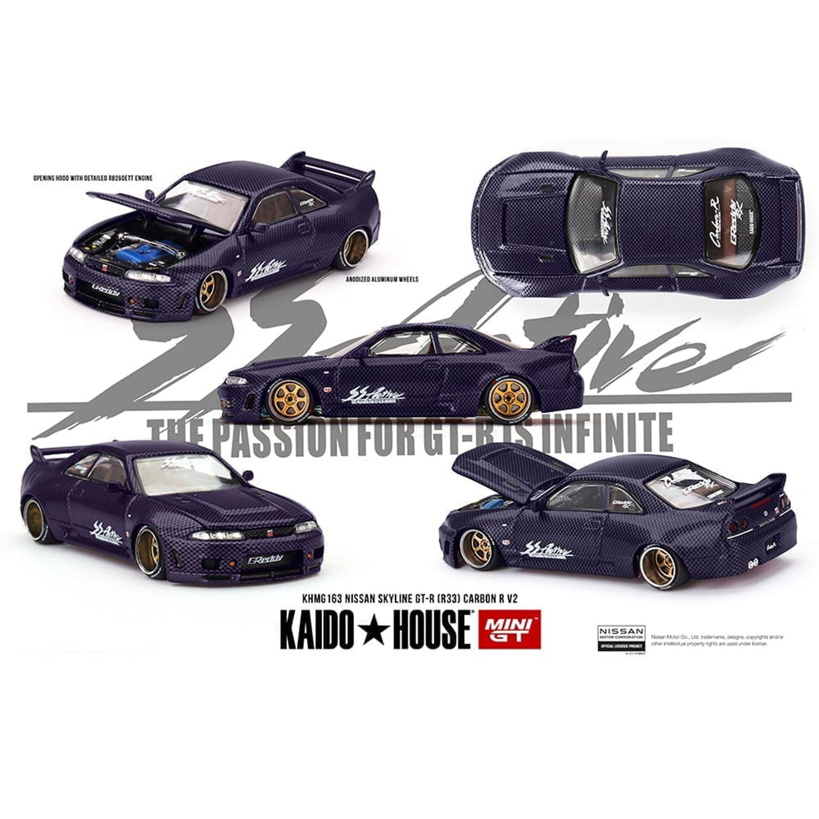 Kaido House Nissan Skyline GT-R R33 Active Carbon R V2