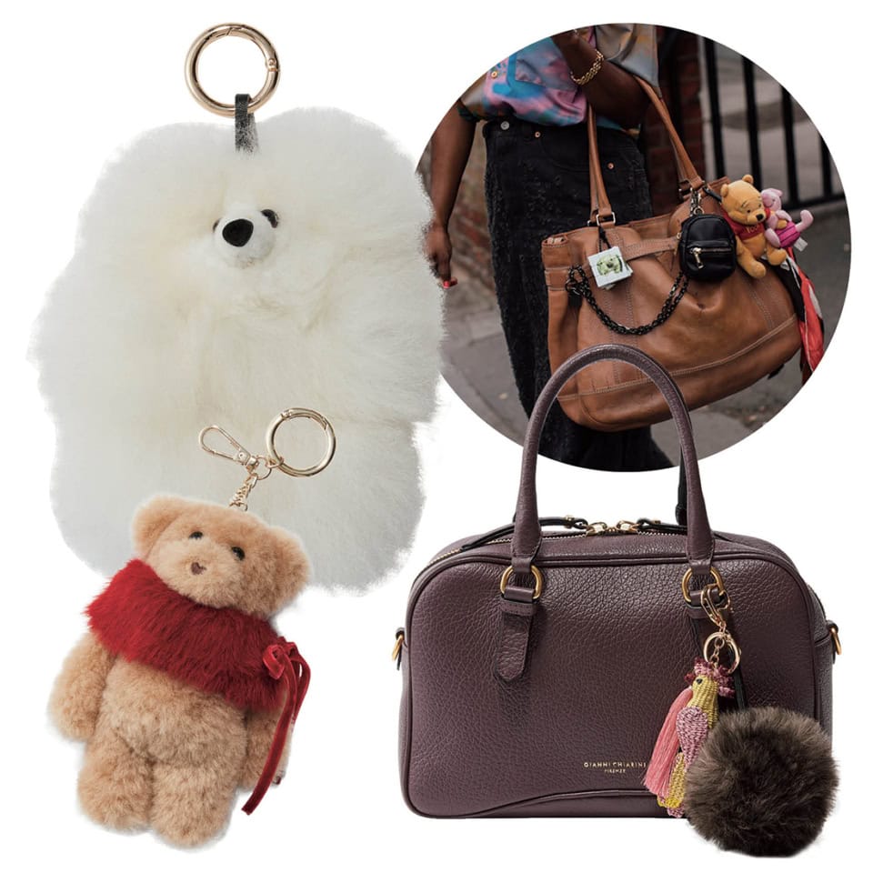 定番となりつつある【スクエアバッグ×ビッグチャーム】改めて合わせる