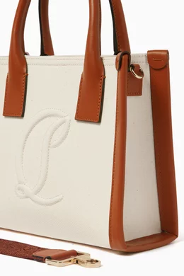 Buy Christian Louboutin Neutral Mini By My Side Tote Bag in Canvas
