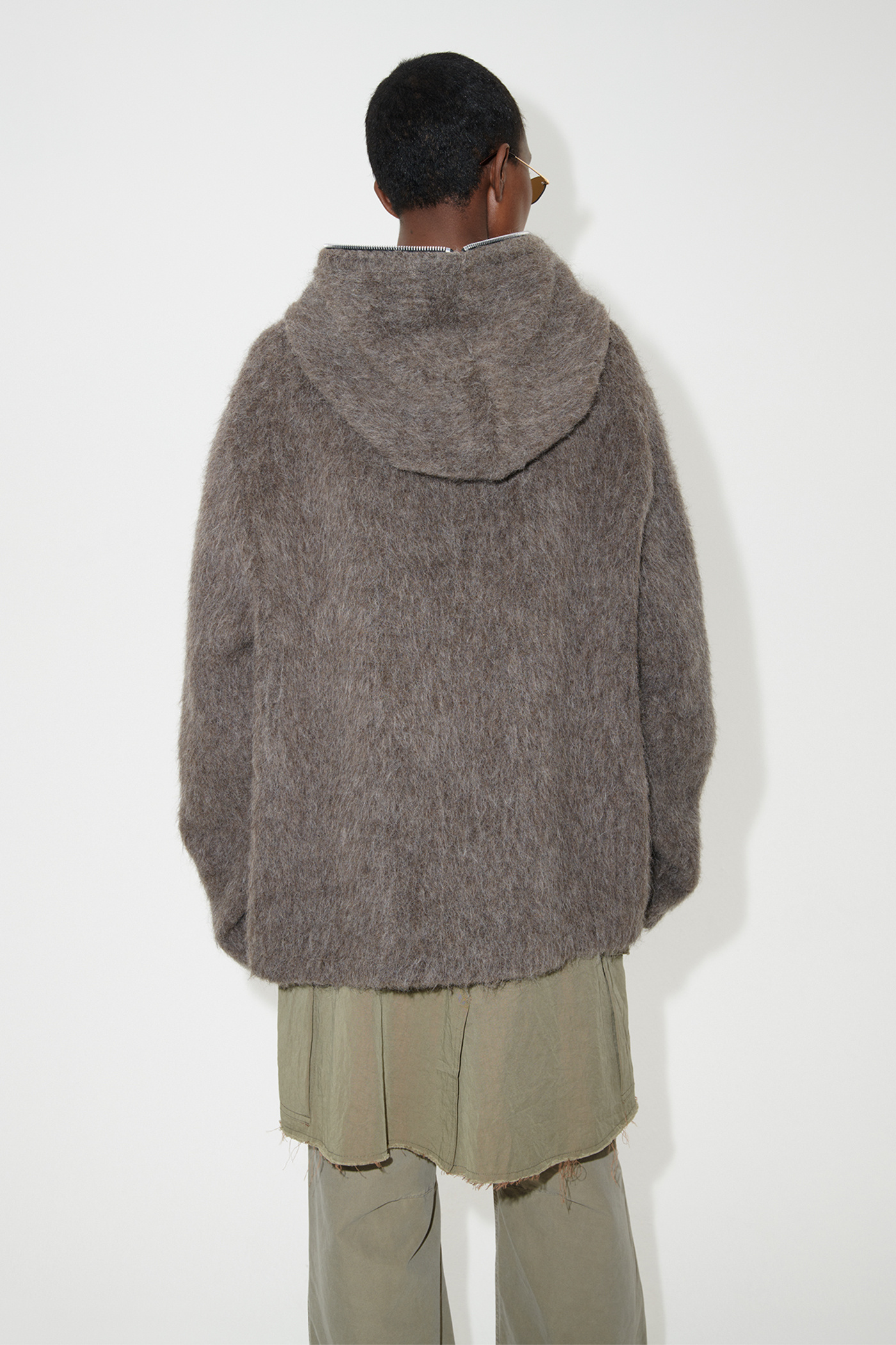 Our Legacy - Full Zip Hood Mole Grey Mohair