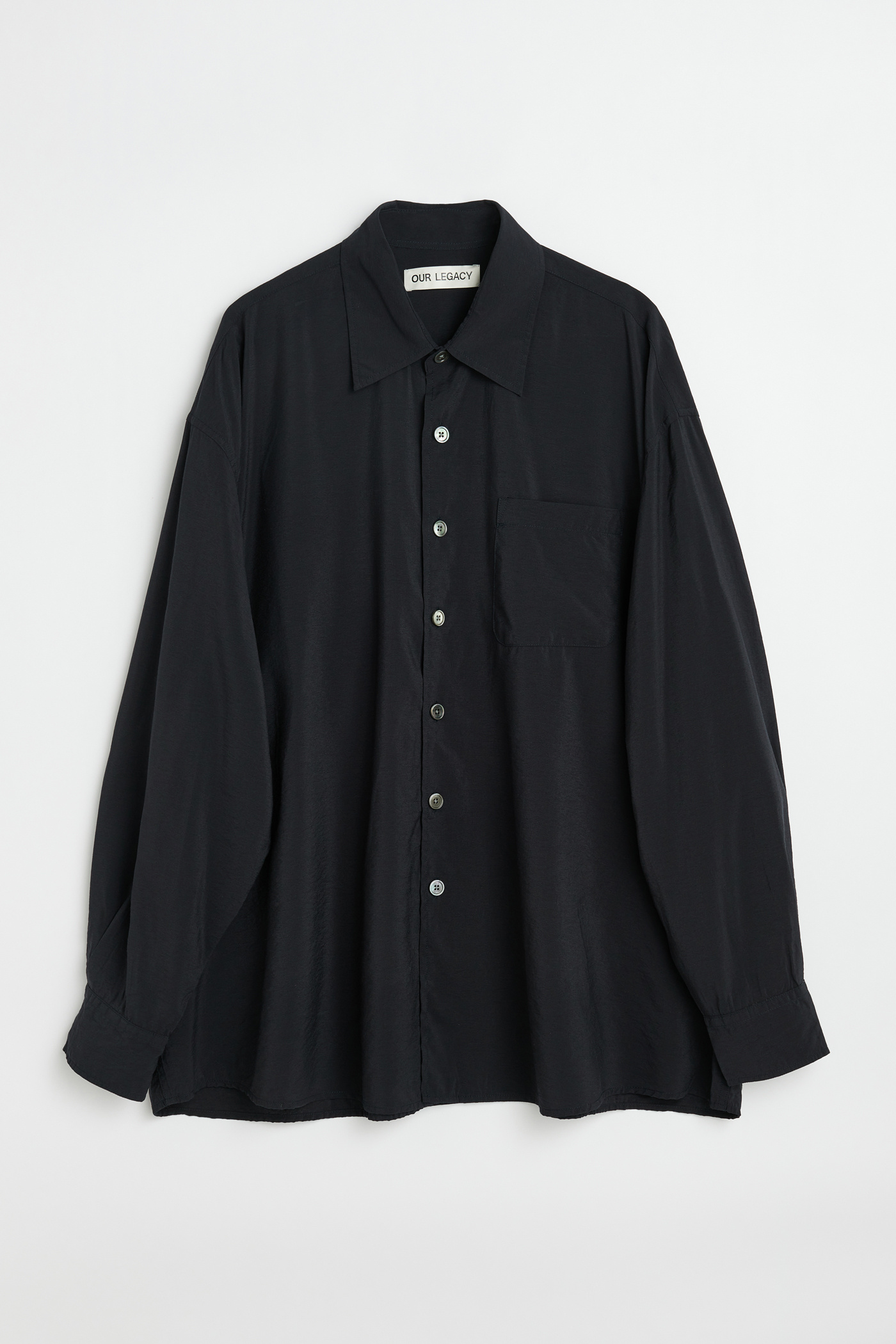Our Legacy - Borrowed Shirt Black Liquid Viscose