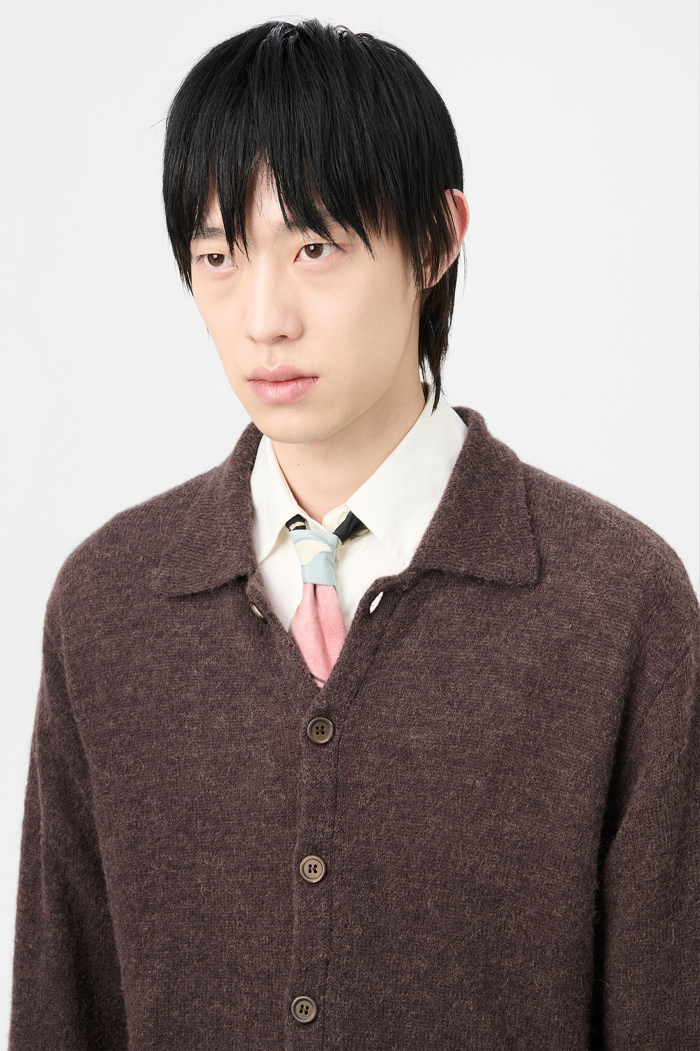 Our Legacy - Evening Polo Smokey Brown Fuzzy Alpaca