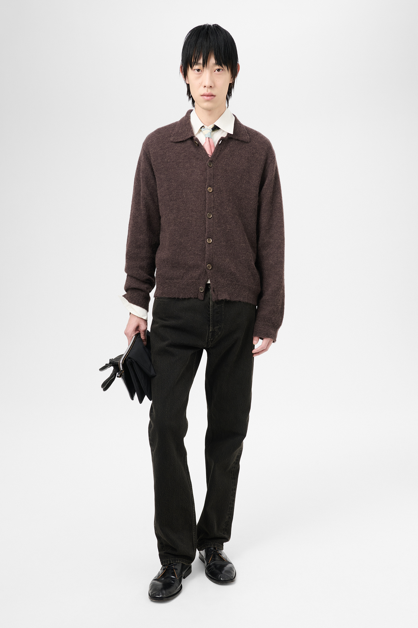 Our Legacy - Evening Polo Smokey Brown Fuzzy Alpaca