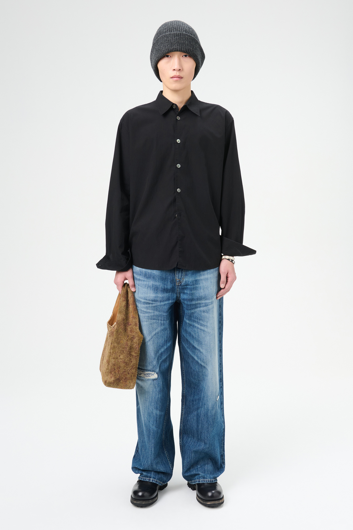 Our Legacy - Beyond Shirt Black Liquid Poplin