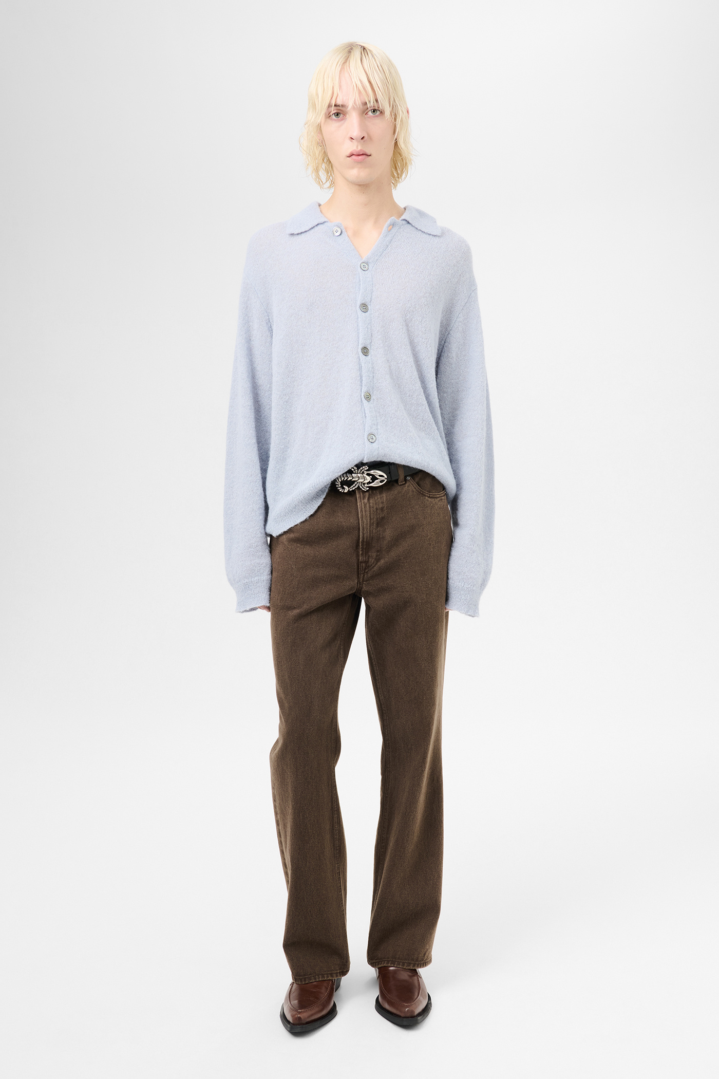 Our Legacy - Evening Polo Livid Blue Fuzzy Alpaca