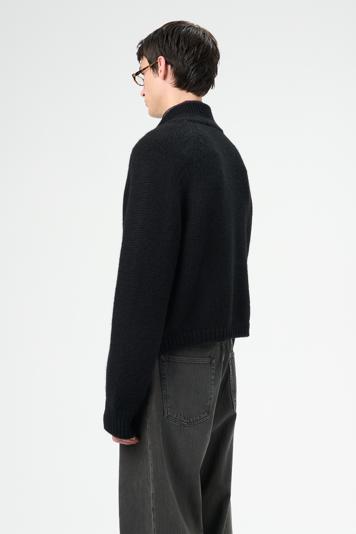 Our Legacy - Ultra Zip Funnel Jet Black Isels Wool