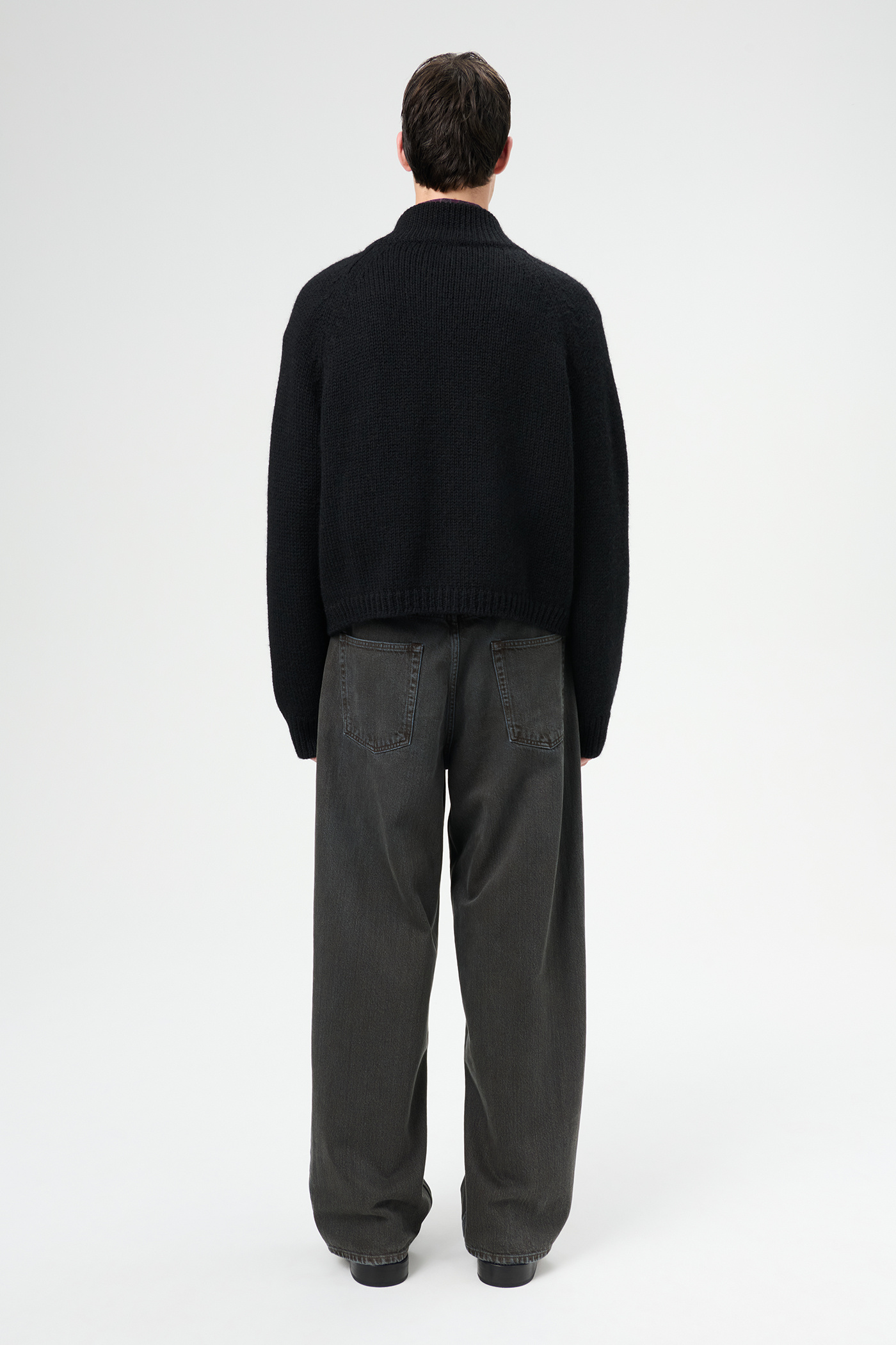 Our Legacy - Ultra Zip Funnel Jet Black Isels Wool