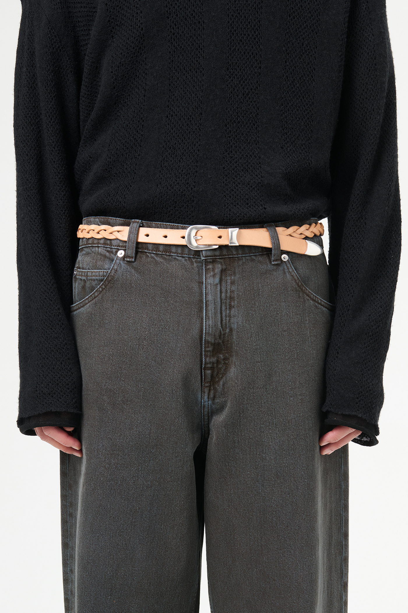 Our Legacy - 2 cm Braided Belt Naturale Leather