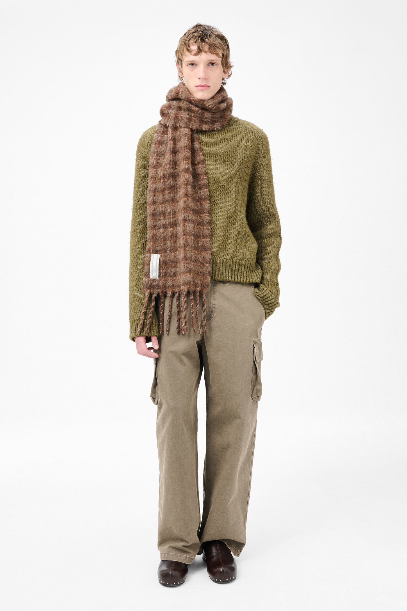 Our Legacy - Estate Scarf Dorf Check Fuzzy Alpaca