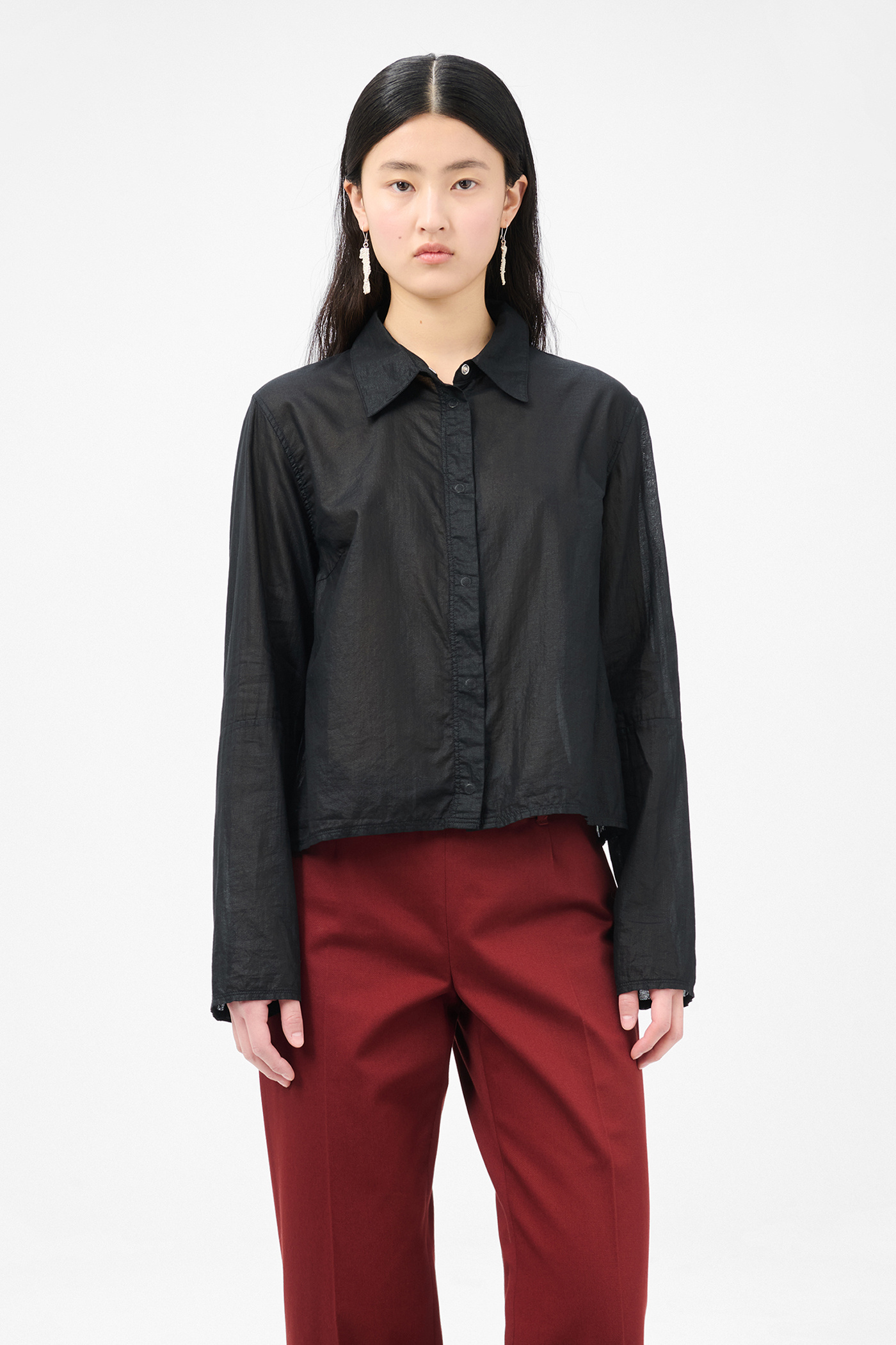 Our Legacy - Auto Shirt Black Ink Chintzed Mussola