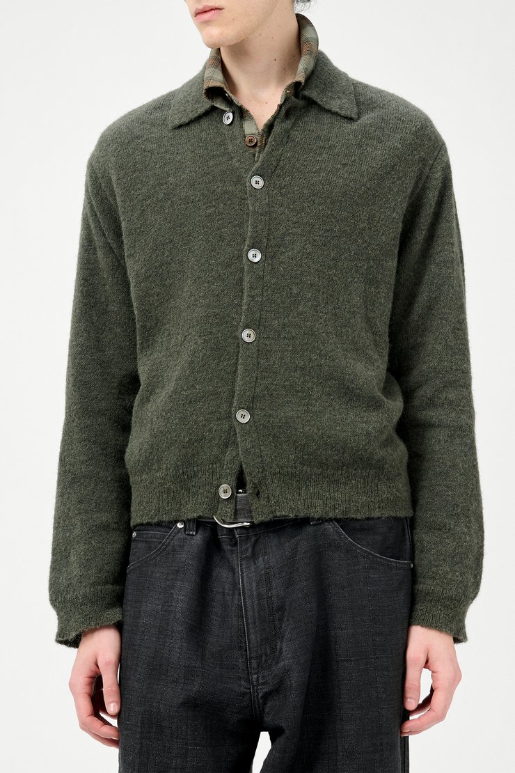 Our Legacy - Evening Polo Moss Green Fuzzy Alpaca