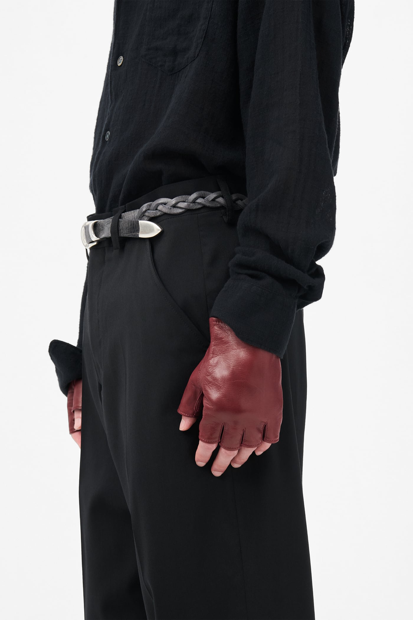 Our Legacy - Biker Glove Currant Red Nappa