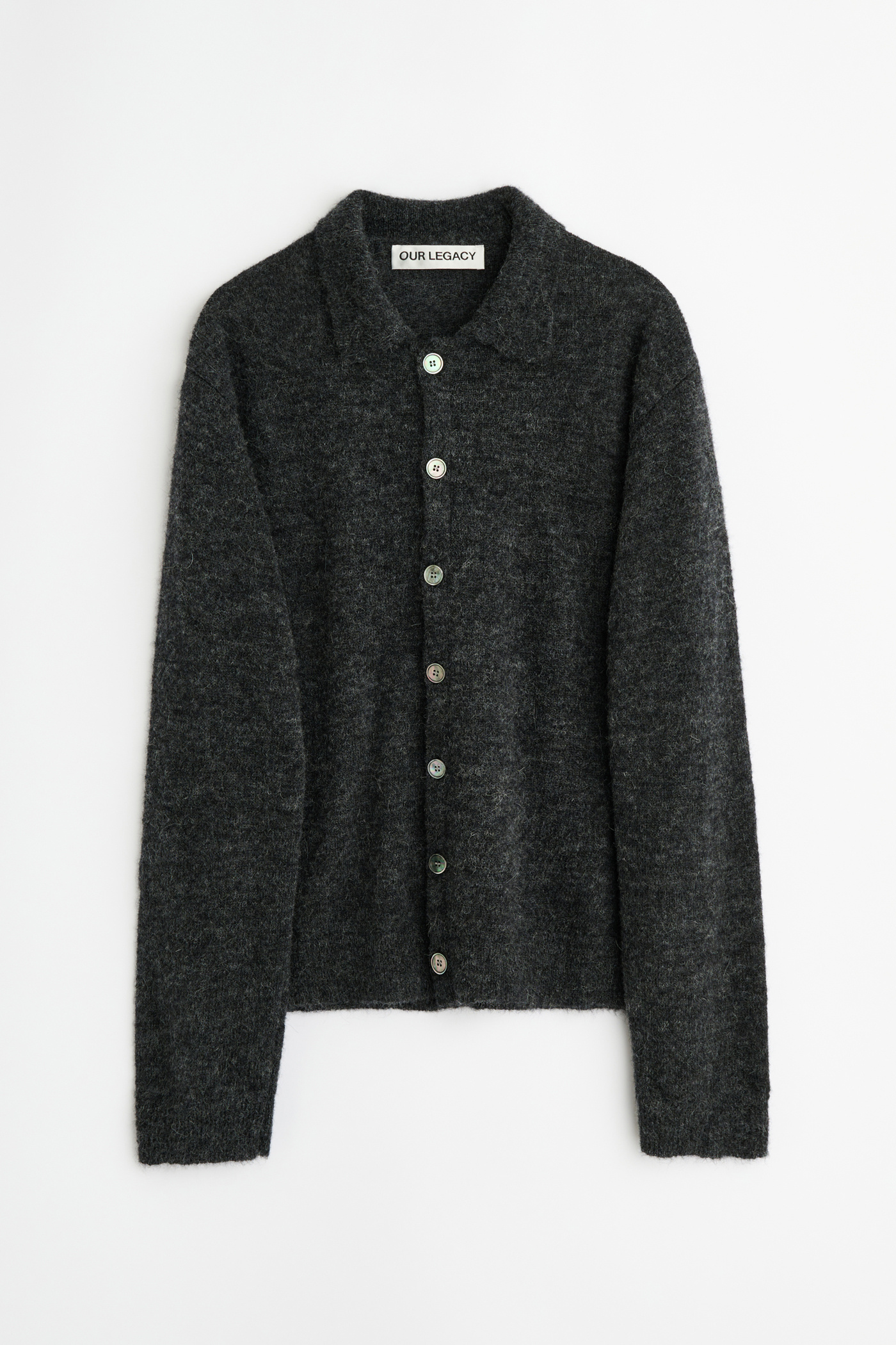 Our Legacy - Evening Polo Charcoal Melange Fuzzy Alpaca