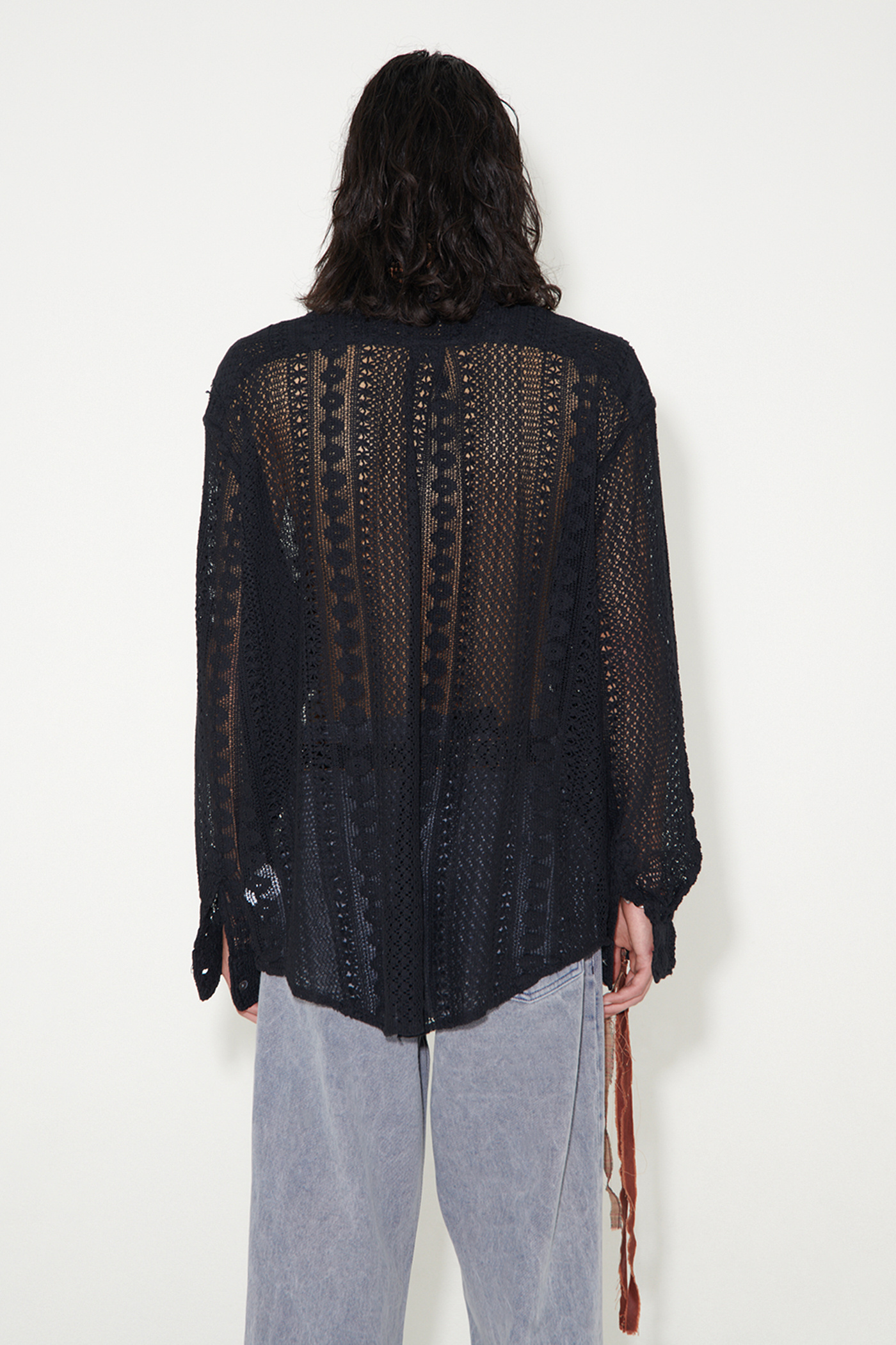 Our Legacy - Coco Shirt Black Cotton Crochet | Our Legacy