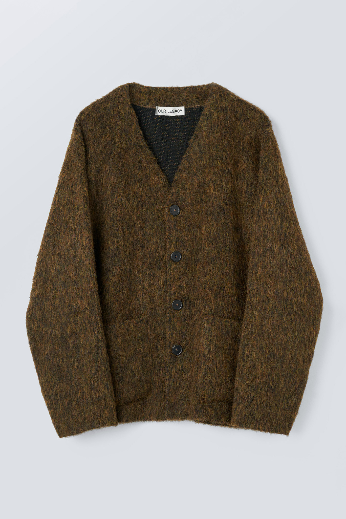 Our Legacy - Cardigan Olive Melange Mohair