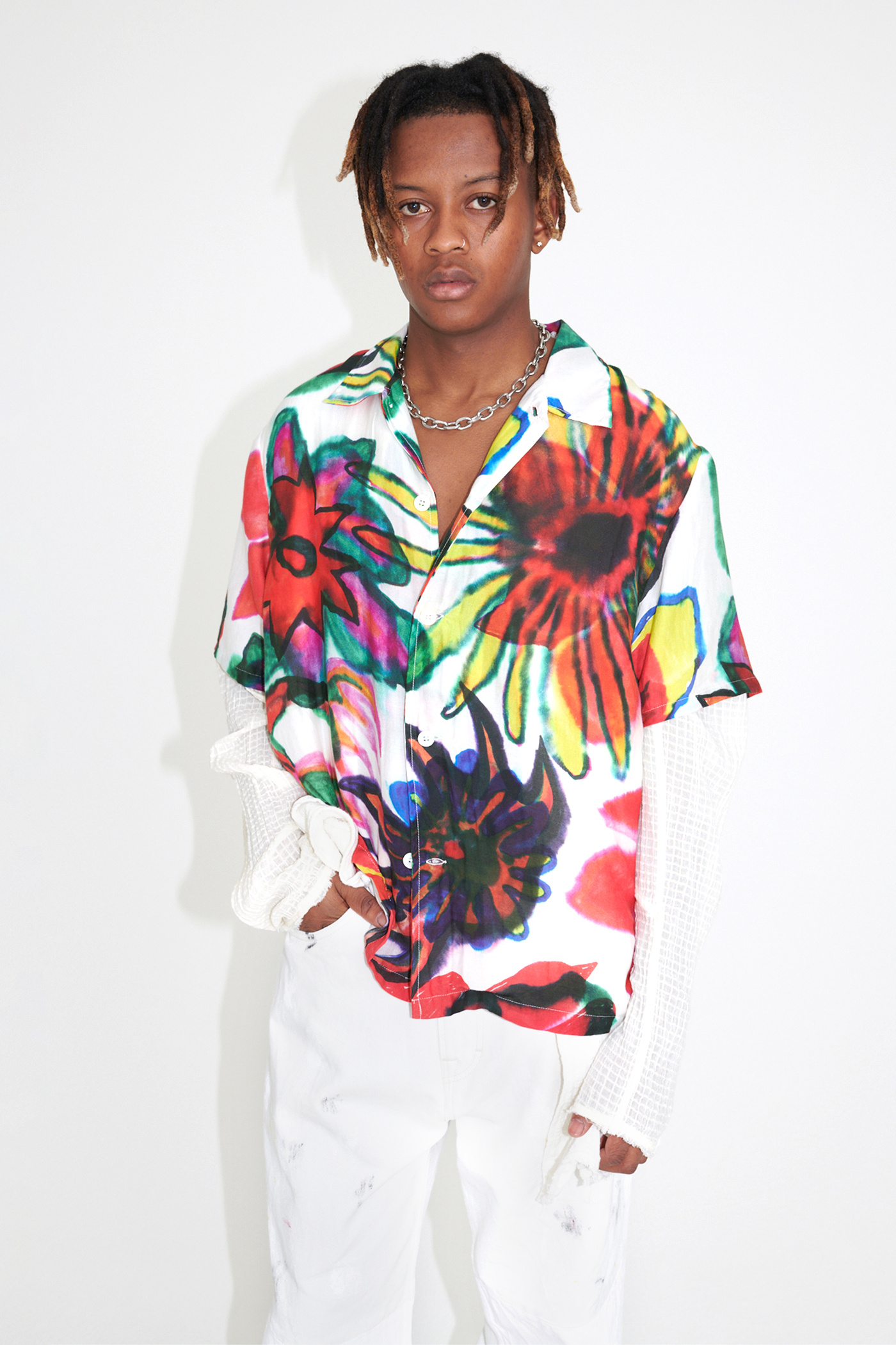 Our Legacy - Box Shirt Shortsleeve Melting Flowers Print