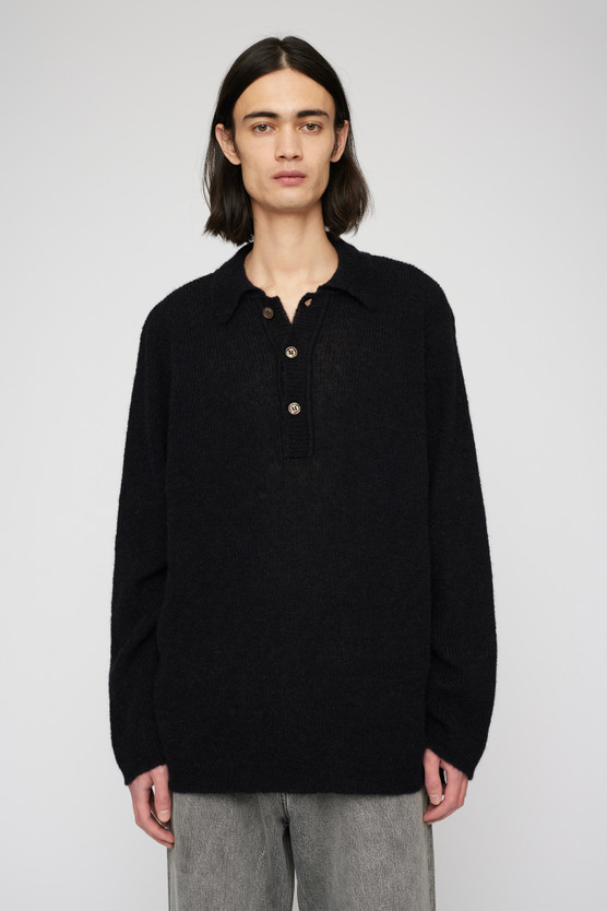 Our Legacy - Big Piquet Black Fuzzy Alpaca