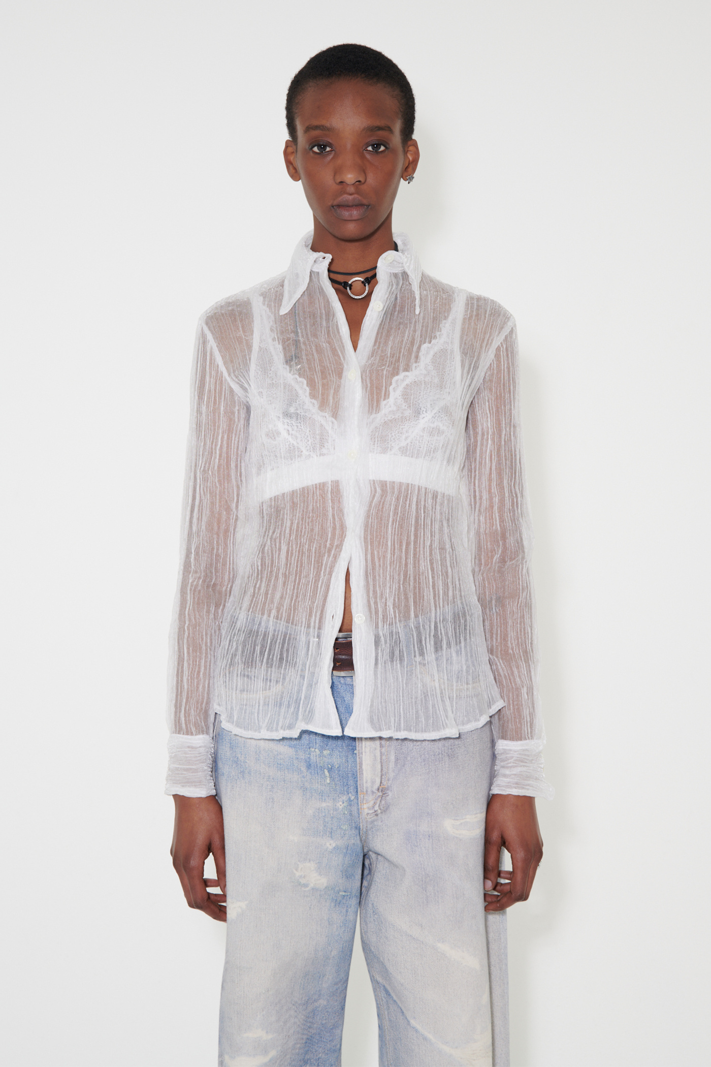 Our Legacy - 70s Line Shirt Milky Quartz Pleat