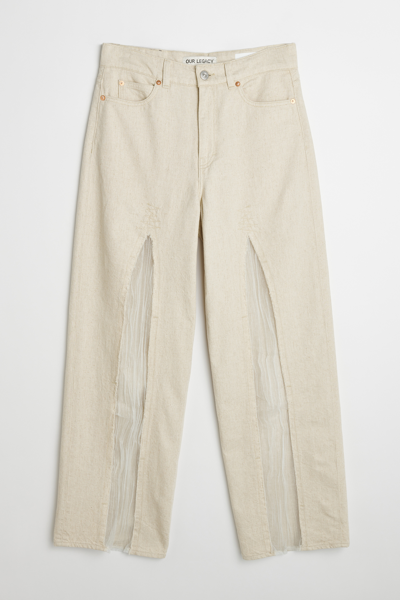 Our Legacy - Full Cut Ecru Slash Denim